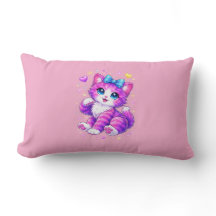 Doce Kawaii Kitten Arco-Íris Coração Brilhante Des