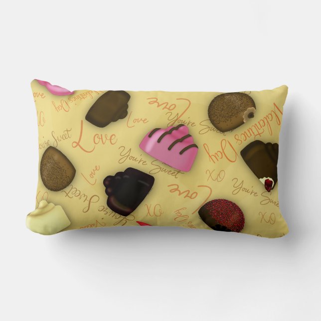 Almofada Lombar Doce Namorados - Padrão de Dia de os namorados doc (Frente)