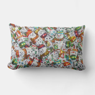 Almofada Lombar Doce Snowmen - travesseiro decorativo lombar