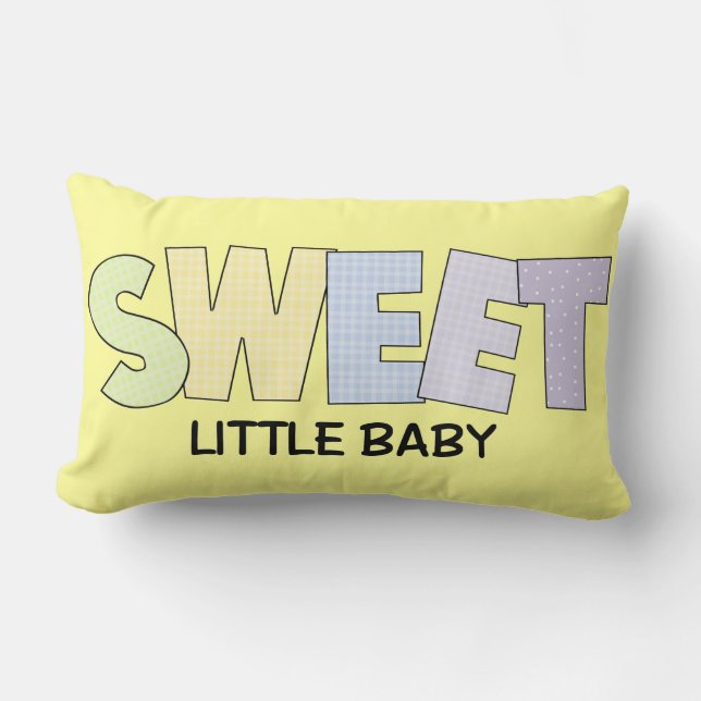 Almofada Lombar Doces Bebês Accent Bedroom ou Nursery Travesseiro (Frente)