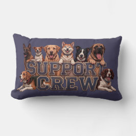 Almofada Lombar Dogs Support Crew Multi Breed Owner Blue Dog Lover