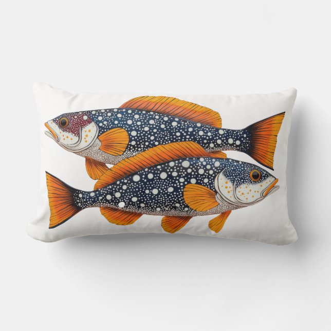 Almofada Lombar Dois peixes manchados (Frente)