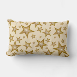 Almofada Lombar "Dourado" Estrelas 'Texto' creme lombar