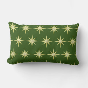 Almofada Lombar Dourado Natal Stars Lumbar Travesseiro
