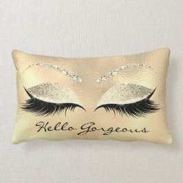 Almofada Lombar Dourado Olhos Makeup Lash Alô Grande Champaigne
