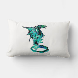 Almofada Lombar Dragão Azul do Mar Reversível
