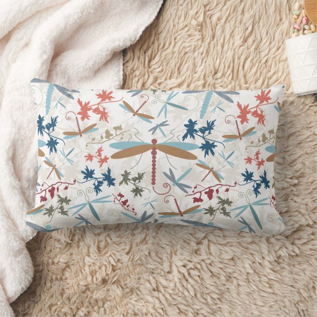 Almofada Lombar Dragonflies Padrão Multicolorido (Cobertor)