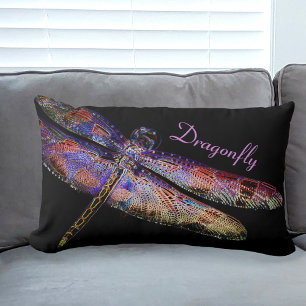 Almofada Lombar Dragonfly Dramática em Multicores Mágicas