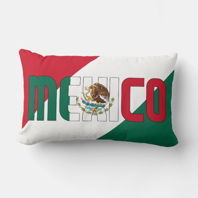 Almofada Lombar Dream em cor com a bandeira do México (Frente)