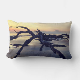 Almofada Lombar Driftwood Beach Jekyll Island Ga. at dawn Pillow
