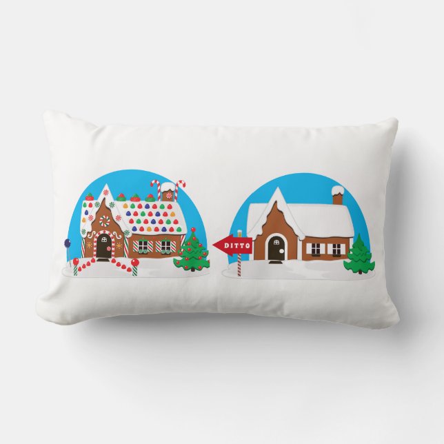 Almofada Lombar Duas Casas Uma Decorada, uma com Sinal de Ditto (Frente)