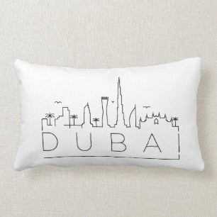 Almofada Lombar Dubai, Travesseiro lombar Skyline dos Emirados Ár