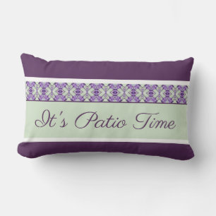 Almofada Lombar É Tempo De Paciência Com Plum Patterned Designer