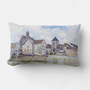 Almofada Lombar Edifícios Alfred Sisley e pontes com água