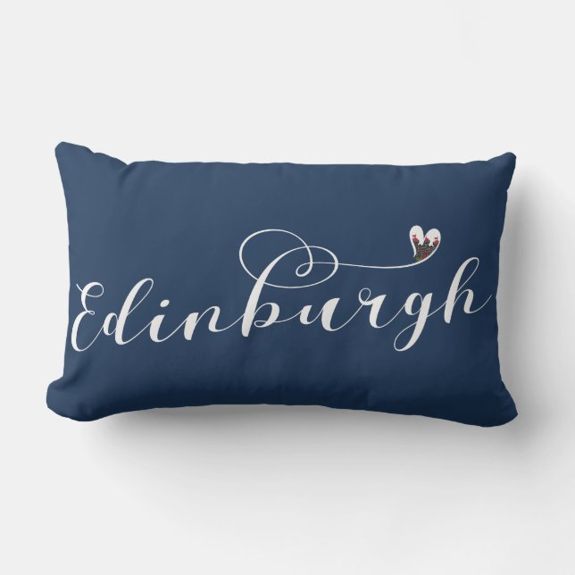 Almofada Lombar Edinburgh Flag Heart, Edinburgher (Frente)