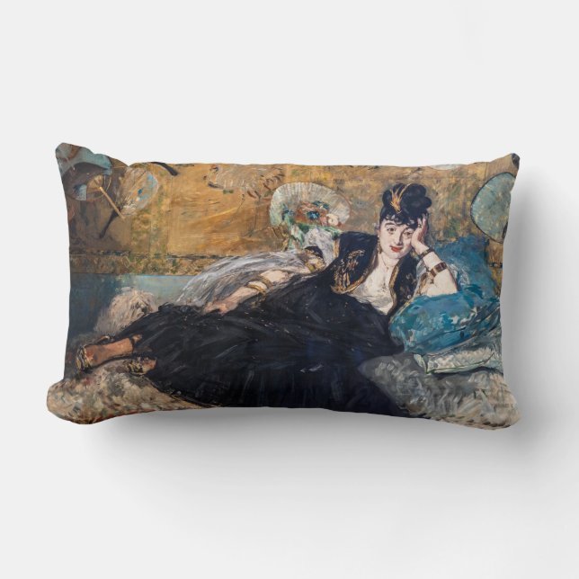 Almofada Lombar Edouard Manet - Senhora com Leques (Frente)