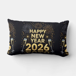 Almofada Lombar Elegant Silver New Year Throw Pillow
