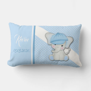 Almofada Lombar Elegante elefante de desenho animado em um fundo a