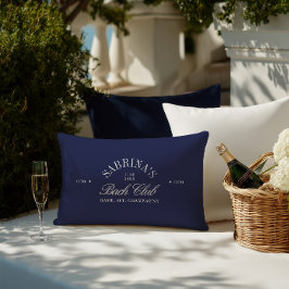 Almofada Lombar Elegante Fim de Semana de Solteira Retro Azul Mari