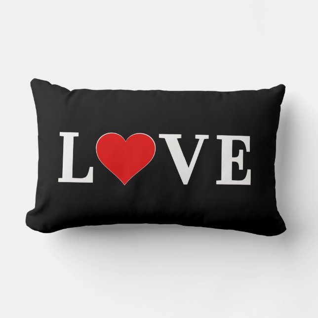 Almofada Lombar Elegante Mínimo Branco e Preto (Frente)