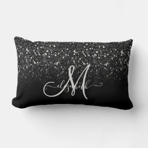 Almofada Lombar Elegante Moderno Feminino, Monograma Ombre com Bri