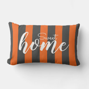 Almofada Lombar Elegante Orange Striped Patterm Test Sweet Home