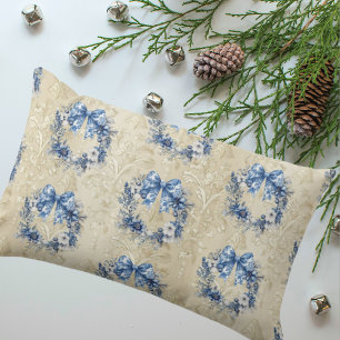 Almofada Lombar Elegante Vintage Ecru Damasco Antigo