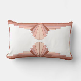 Almofada Lombar Elementos de arte deco numa paleta dourada rosa