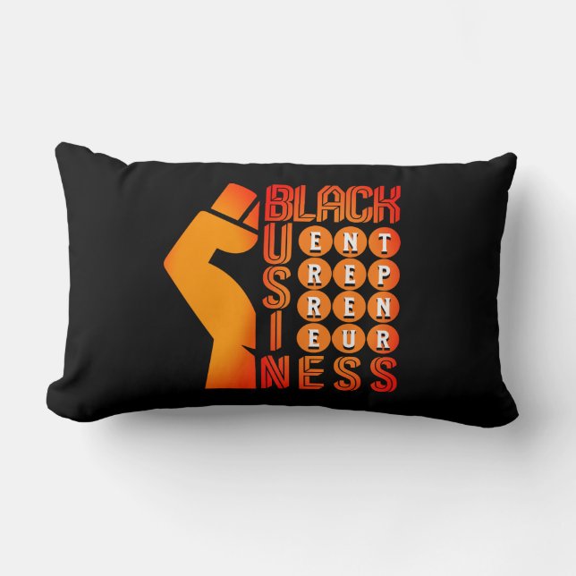 Almofada Lombar Empreendedor na moda Black Business (Frente)