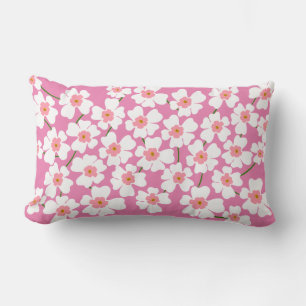 Almofada Lombar Energia de Flores Branca e Rosa Fantástico