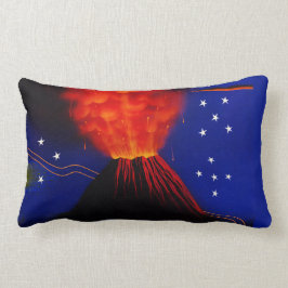 Almofada Lombar Entrando em erupção o vulcão e as estrelas