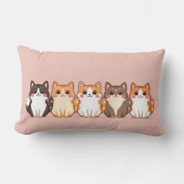 Almofada Lombar Equipe da Gatinha Fofa Kawaii | Mãe Gata Rosa Pêss