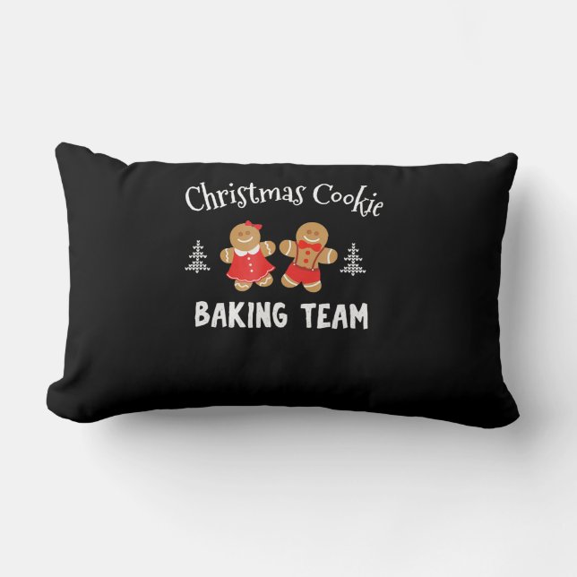 Almofada Lombar Equipe de panificação de biscoitos de Natal | pão  (Frente)