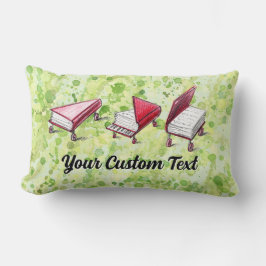 Almofada Lombar Escape de Bookies: Design de Piano em Verde e Limã