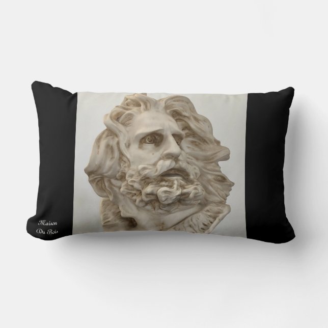 Almofada Lombar Escovas de madeira no design Hércules (Frente)