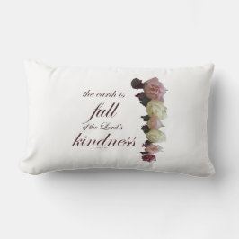 Almofada Lombar Escritura, Salmo 33, Rosas Brancas e Rosa