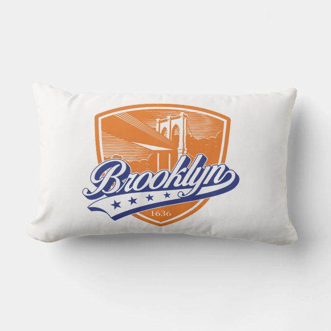 Almofada Lombar Escudo do Brooklyn com Design Swoosh (Frente)