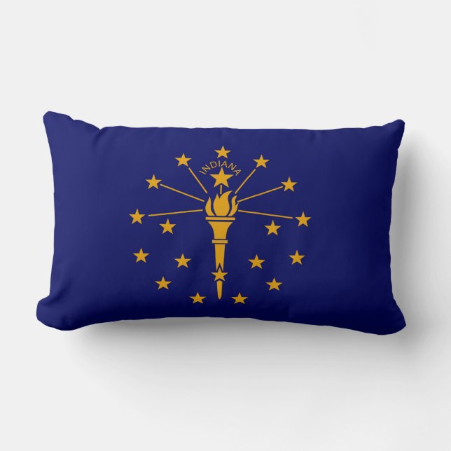 Almofada Lombar Estado de Indiana Flag Design (Frente)