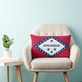 Almofada Lombar Estado do Arkansas Bandeira Impressão Patriótico