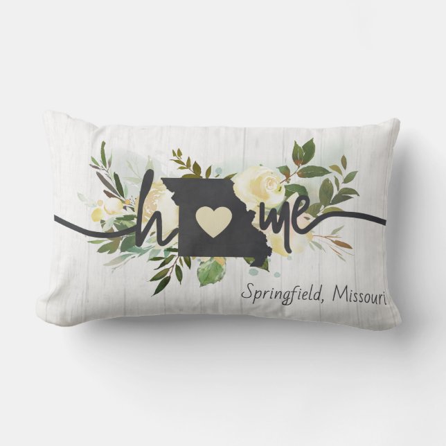 Almofada Lombar Estado do Missouri personalizou sua rusticidade da (Frente)