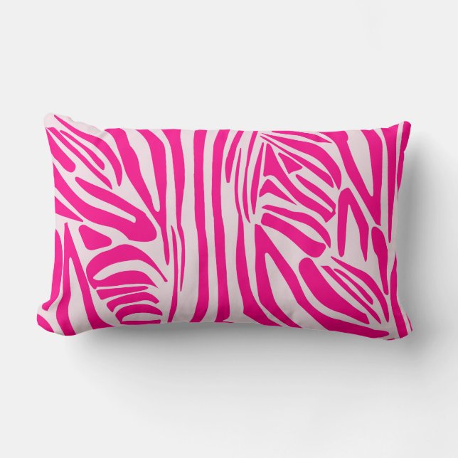 Almofada Lombar Estampa de zebra rosa (Frente)
