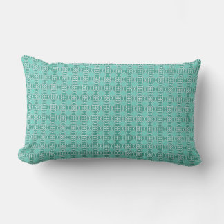 Almofada Lombar Estampa Geo Pequena Turquesa e Azul