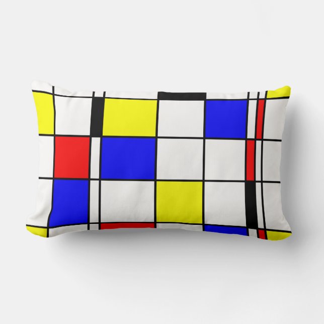 Almofada Lombar Estilo da arte de Mondrian (Frente)