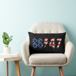 Almofada Lombar Estilo de Rock do 8647 Anti Trump Retro Vintage 80