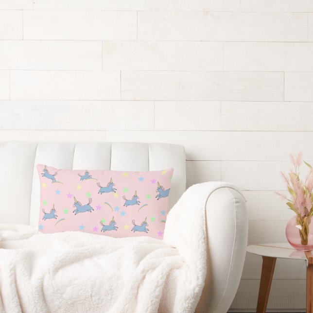 Almofada Lombar Estilo sem soldadura das estrelas arco-íris do Uni (Sofá)