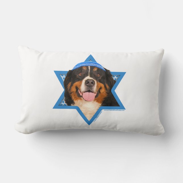 Almofada Lombar Estrela de David de Hanukkah - cão de montanha de (Frente)