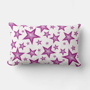 Almofada Lombar Estrelas Rosa impressas travesseiro decorativo bra