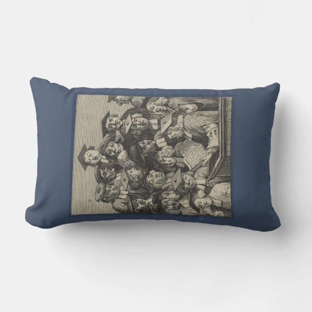 Almofada Lombar Estudiosos em uma aula (por William Hogarth) (Frente)