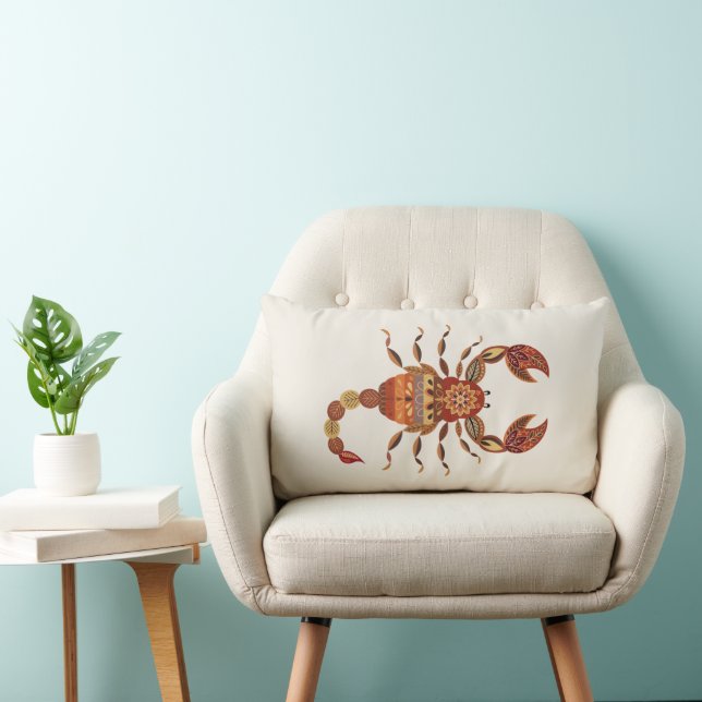 Almofada Lombar Ethnic Floral Scorpion (Cadeira)
