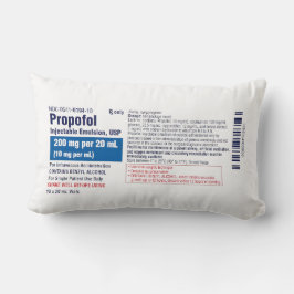 Almofada Lombar Etiqueta Divertida de Propofol Médico